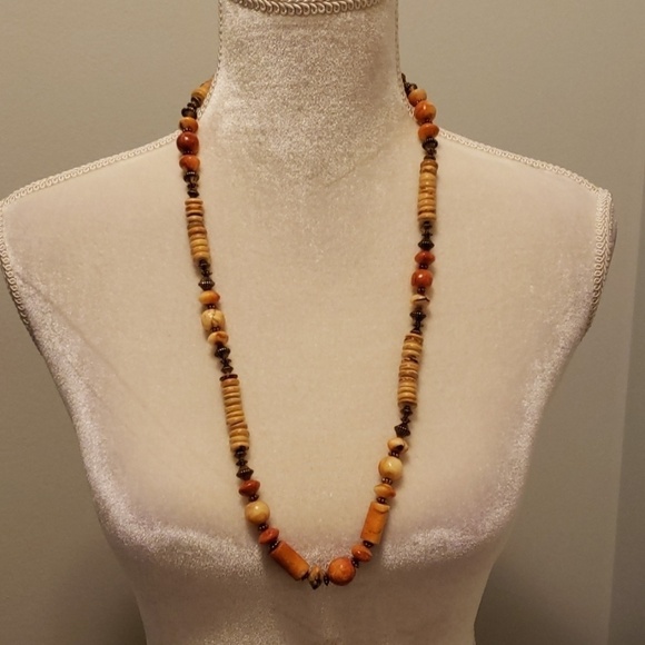 VINTAGE Bead Necklace 15" - Picture 1 of 5